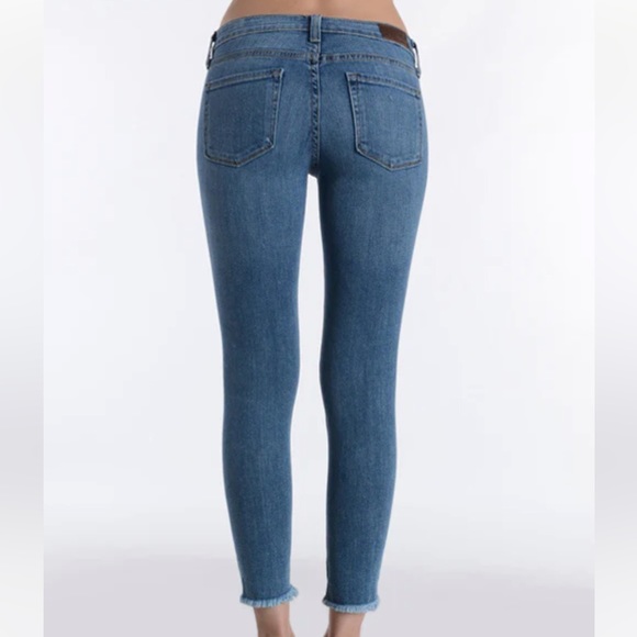 JUST BLACK DENIM DARK WASH DISTRESSED MID RISE SKINNY JEANS SIZE 25 - Picture 2 of 12